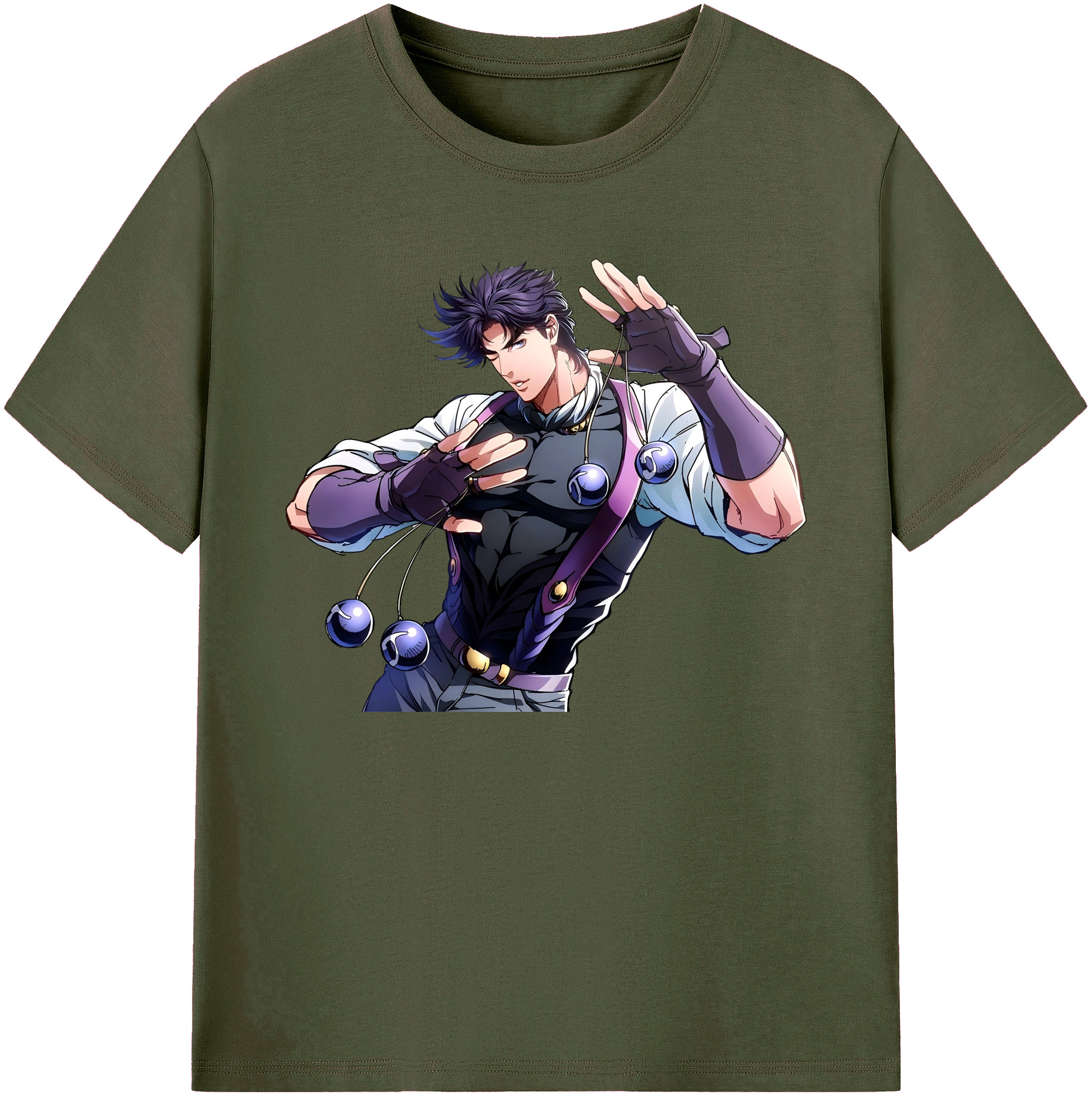 （画像用） ジョジョの奇妙な冒険 JoJo's Bizarre Adventure 綿100％ メンズ半袖Tシャツ｜肌触りやわらか＆通気性